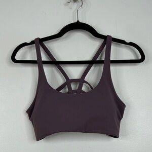 Vuori Yosemite Bra Womens Medium Purple Mauve Strappy Sports Bra Hiking Training